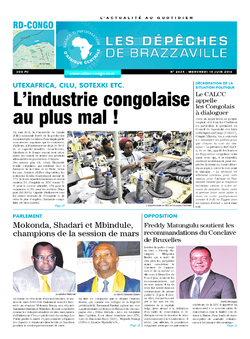 Les Dépêches de Brazzaville : Édition kinshasa du 15 juin 2016