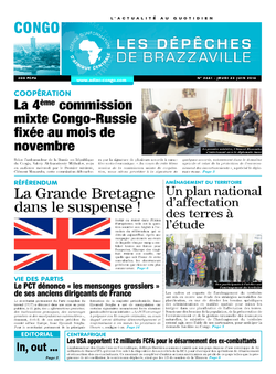 Les Dépêches de Brazzaville : Édition brazzaville du 23 juin 2016