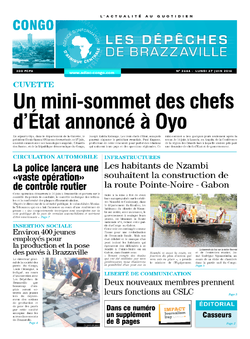 Les Dépêches de Brazzaville : Édition brazzaville du 27 juin 2016
