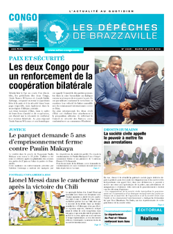 Les Dépêches de Brazzaville : Édition brazzaville du 28 juin 2016