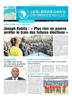 Les Dépêches de Brazzaville : Édition kinshasa du 01 juillet 2016