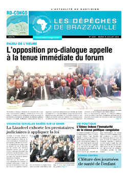 Les Dépêches de Brazzaville : Édition kinshasa du 05 juillet 2016
