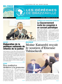 Les Dépêches de Brazzaville : Édition kinshasa du 08 juillet 2016