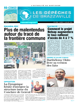 Les Dépêches de Brazzaville : Édition kinshasa du 11 juillet 2016