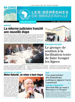 Les Dépêches de Brazzaville : Édition kinshasa du 12 juillet 2016