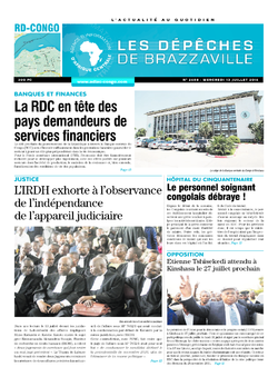 Les Dépêches de Brazzaville : Édition kinshasa du 13 juillet 2016