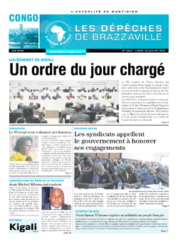 Les Dépêches de Brazzaville : Édition brazzaville du 18 juillet 2016