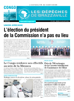 Les Dépêches de Brazzaville : Édition brazzaville du 19 juillet 2016