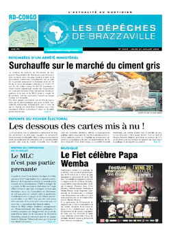 Les Dépêches de Brazzaville : Édition kinshasa du 21 juillet 2016