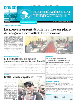 Les Dépêches de Brazzaville : Édition brazzaville du 25 juillet 2016