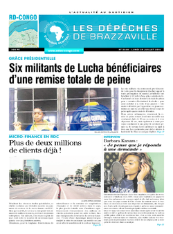 Les Dépêches de Brazzaville : Édition kinshasa du 25 juillet 2016