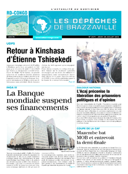 Les Dépêches de Brazzaville : Édition kinshasa du 28 juillet 2016