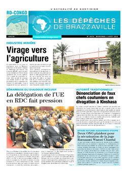 Les Dépêches de Brazzaville : Édition kinshasa du 03 août 2016