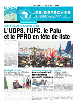 Les Dépêches de Brazzaville : Édition kinshasa du 05 août 2016