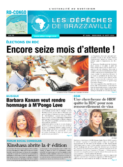 Les Dépêches de Brazzaville : Édition kinshasa du 10 août 2016