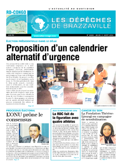 Les Dépêches de Brazzaville : Édition kinshasa du 11 août 2016