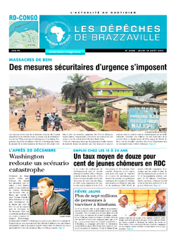 Les Dépêches de Brazzaville : Édition kinshasa du 18 août 2016