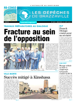 Les Dépêches de Brazzaville : Édition kinshasa du 24 août 2016