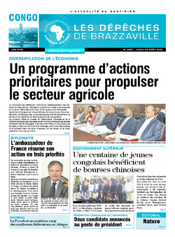 Les Dépêches de Brazzaville : Édition brazzaville du 29 août 2016