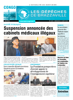 Les Dépêches de Brazzaville : Édition brazzaville du 31 août 2016