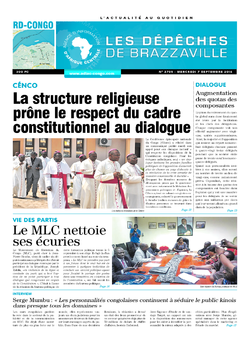 Les Dépêches de Brazzaville : Édition kinshasa du 07 septembre 2016
