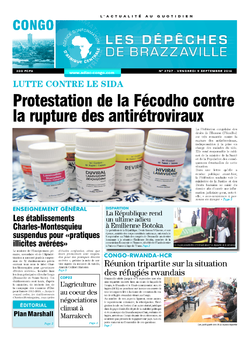 Les Dépêches de Brazzaville : Édition brazzaville du 09 septembre 2016