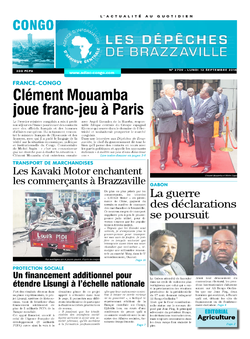 Les Dépêches de Brazzaville : Édition brazzaville du 12 septembre 2016