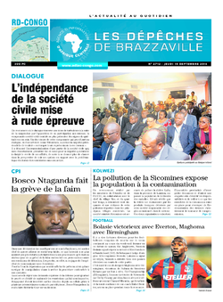 Les Dépêches de Brazzaville : Édition kinshasa du 15 septembre 2016