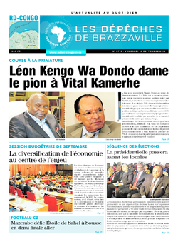 Les Dépêches de Brazzaville : Édition kinshasa du 16 septembre 2016