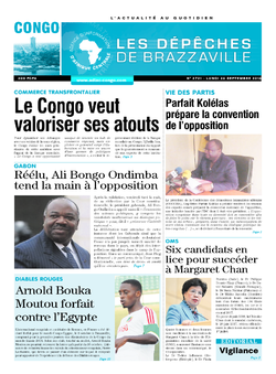 Les Dépêches de Brazzaville : Édition brazzaville du 26 septembre 2016