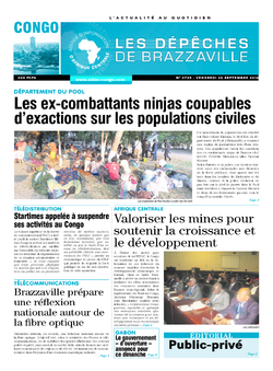 Les Dépêches de Brazzaville : Édition brazzaville du 30 septembre 2016