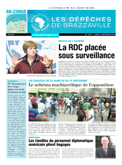 Les Dépêches de Brazzaville : Édition kinshasa du 03 octobre 2016
