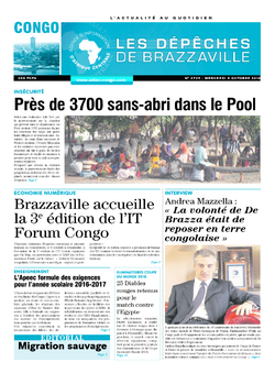 Les Dépêches de Brazzaville : Édition brazzaville du 05 octobre 2016
