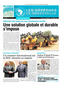 Les Dépêches de Brazzaville : Édition kinshasa du 07 octobre 2016