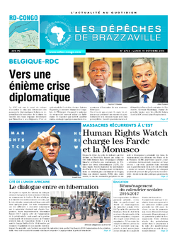 Les Dépêches de Brazzaville : Édition kinshasa du 10 octobre 2016