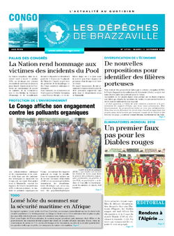 Les Dépêches de Brazzaville : Édition brazzaville du 11 octobre 2016