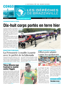Les Dépêches de Brazzaville : Édition brazzaville du 12 octobre 2016