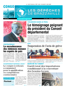 Les Dépêches de Brazzaville : Édition brazzaville du 14 octobre 2016