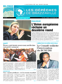 Les Dépêches de Brazzaville : Édition kinshasa du 18 octobre 2016