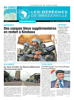 Les Dépêches de Brazzaville : Édition kinshasa du 20 octobre 2016