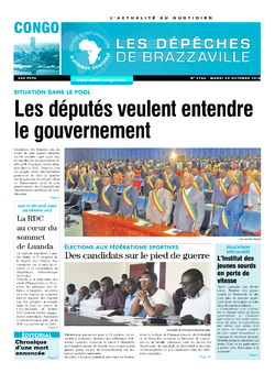 Les Dépêches de Brazzaville : Édition brazzaville du 25 octobre 2016