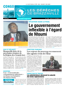 Les Dépêches de Brazzaville : Édition brazzaville du 27 octobre 2016