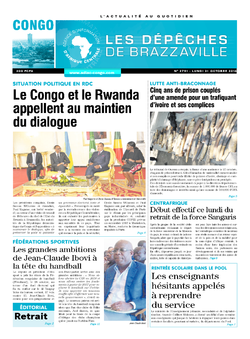 Les Dépêches de Brazzaville : Édition brazzaville du 31 octobre 2016