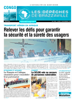 Les Dépêches de Brazzaville : Édition brazzaville du 03 novembre 2016