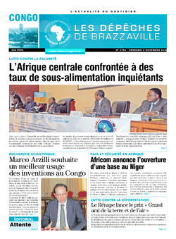 Les Dépêches de Brazzaville : Édition brazzaville du 04 novembre 2016
