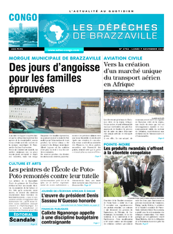 Les Dépêches de Brazzaville : Édition brazzaville du 07 novembre 2016