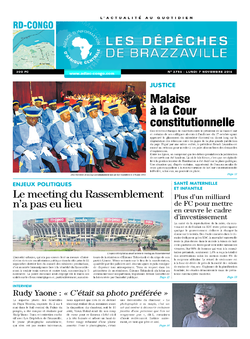 Les Dépêches de Brazzaville : Édition kinshasa du 07 novembre 2016