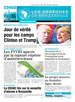 Les Dépêches de Brazzaville : Édition brazzaville du 08 novembre 2016