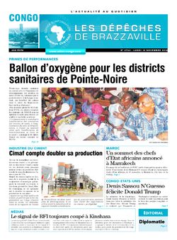 Les Dépêches de Brazzaville : Édition brazzaville du 14 novembre 2016