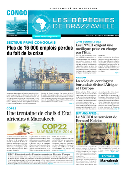 Les Dépêches de Brazzaville : Édition brazzaville du 15 novembre 2016